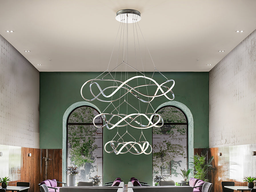 Molly LED Ceiling Light- Chrome/Rose Gold Dimmable