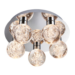 Venture 3/5Lt Flush Bathroom Ceiling Light IP44 - Chrome