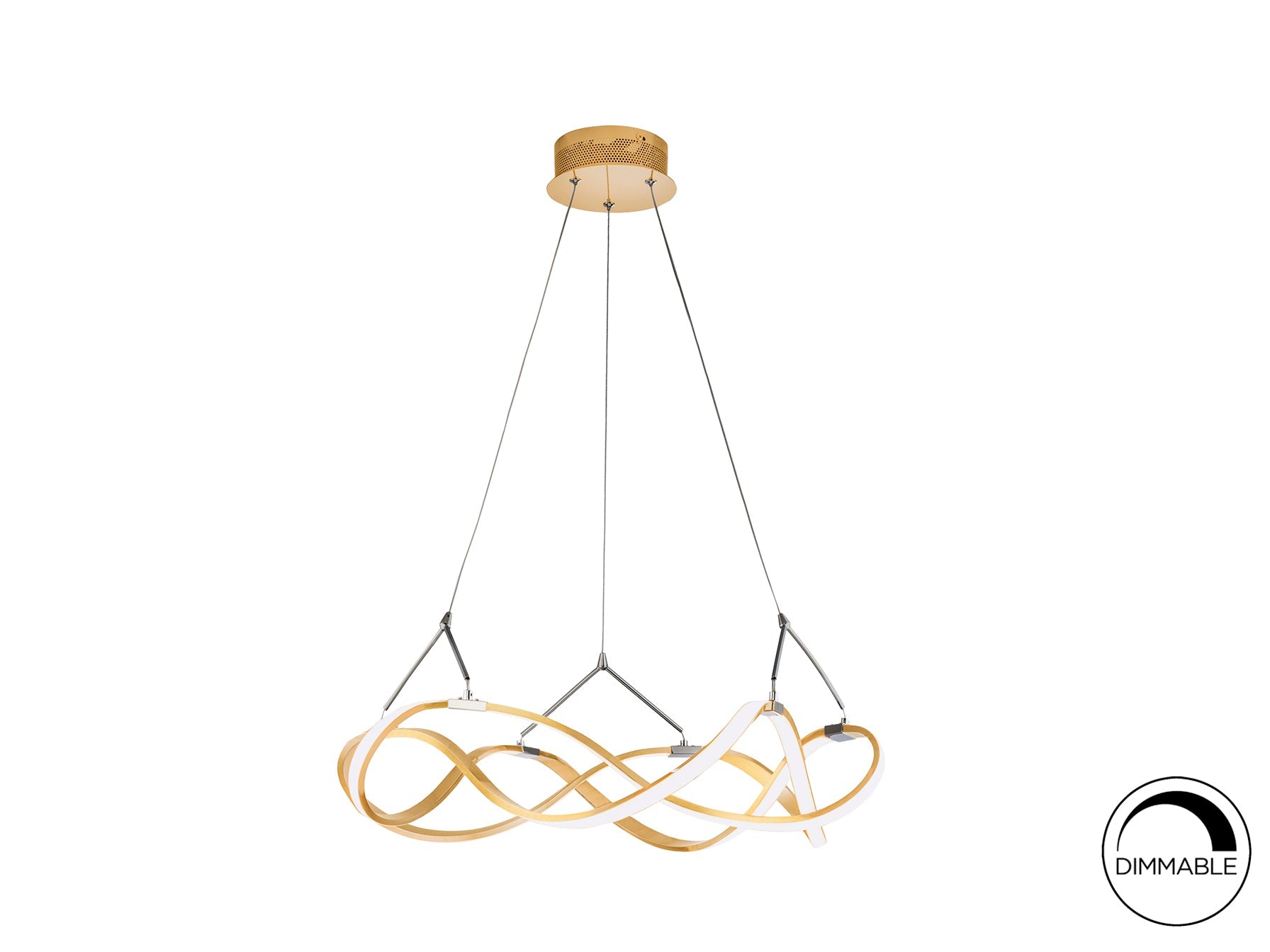 Molly LED Linear Pendant - Rose Gold/Chrome