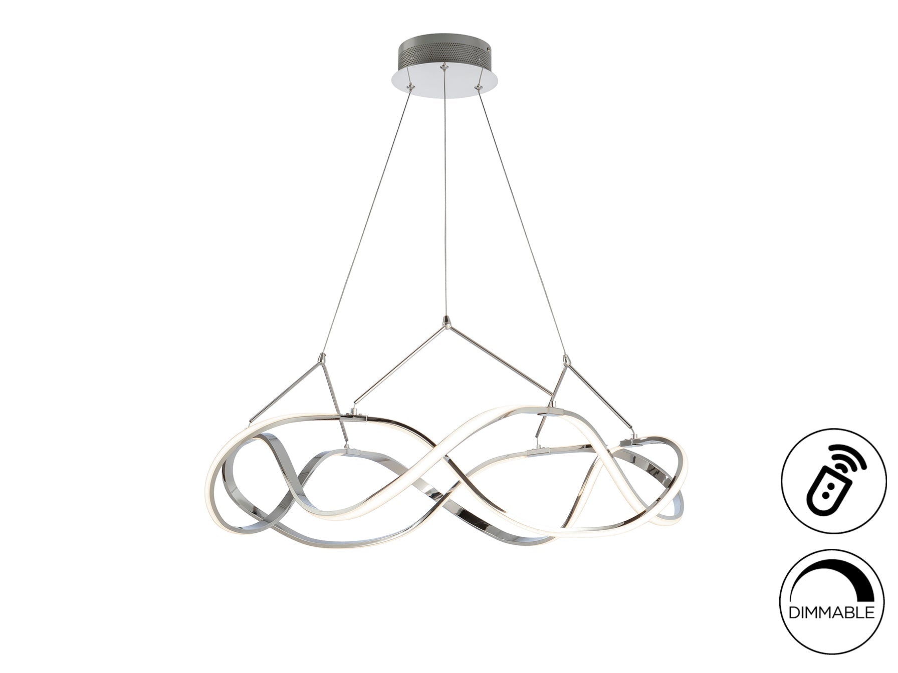 Molly LED Linear Pendant - Rose Gold/Chrome