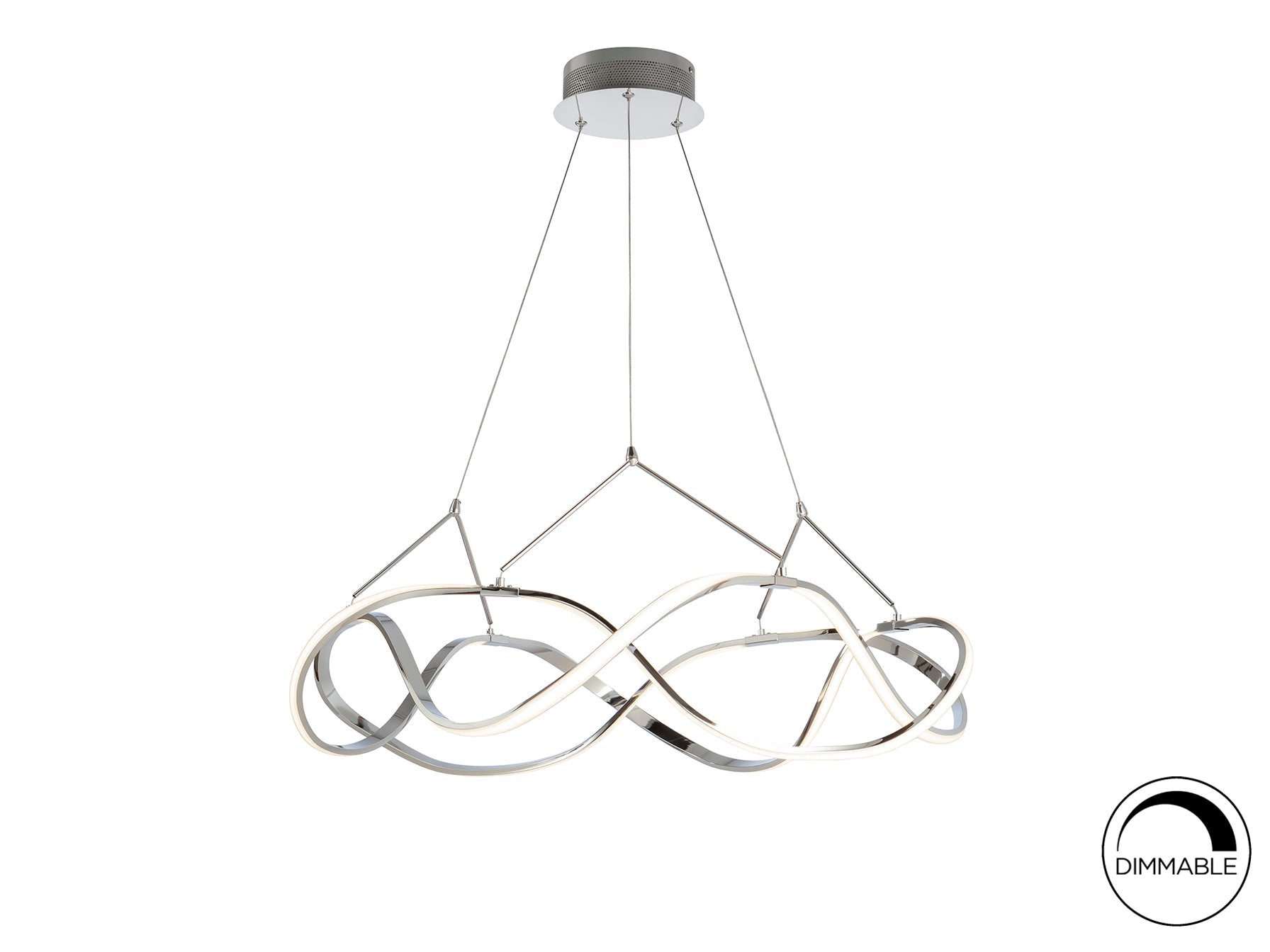 Molly LED Linear Pendant - Rose Gold/Chrome