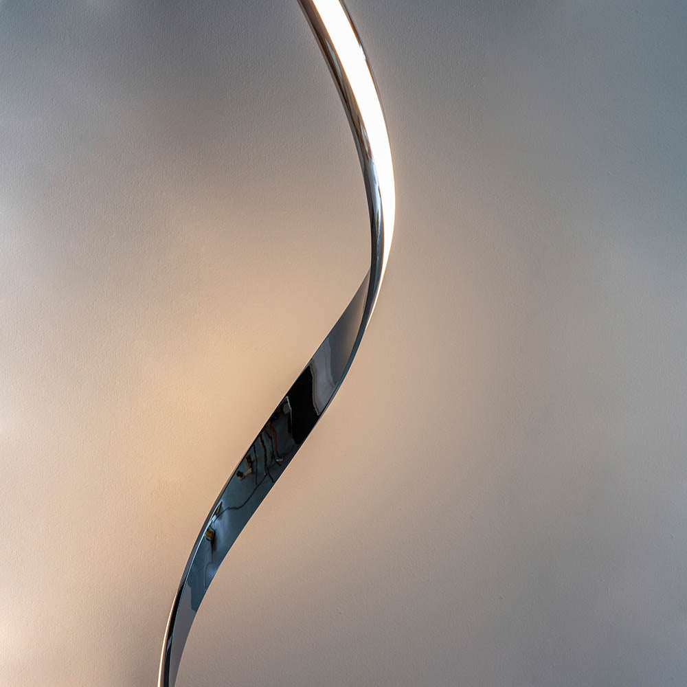 Castor Floor Lamp - Chrome/Gold/Silver Finish Integrated LED