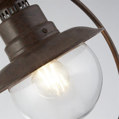 Station Post Light IP44 - Brown Metal