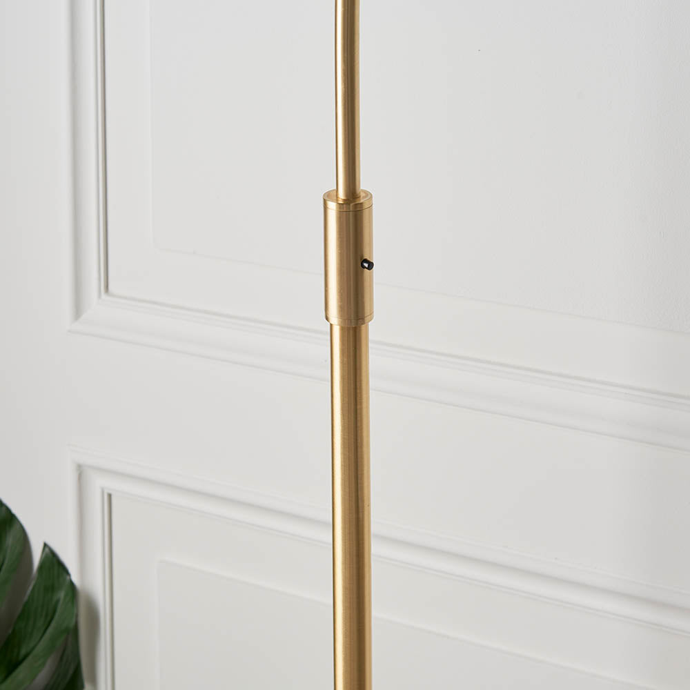 Lumora Floor Lamp - White Grey Base/Black Base E27