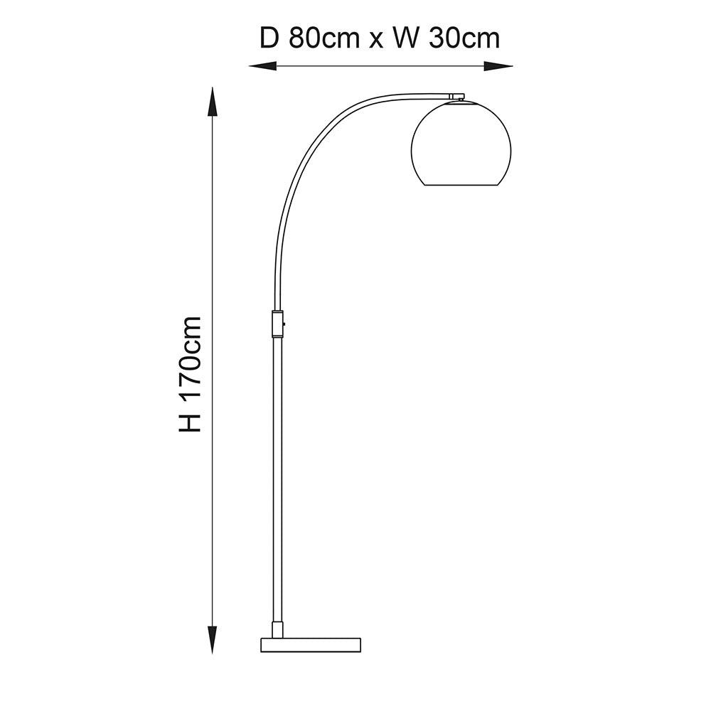 Lumora Floor Lamp - White Grey Base/Black Base E27