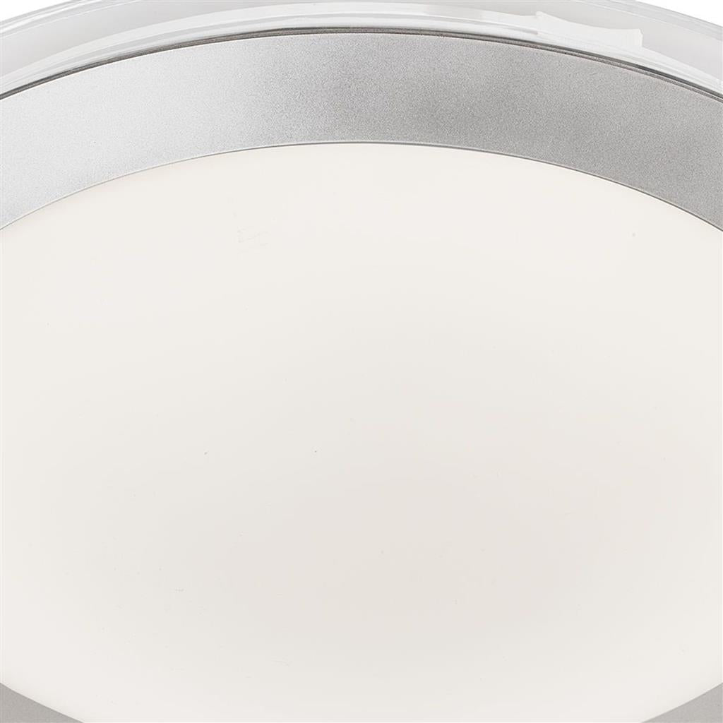 Chester Bathroom Flush Light IP44 - Acrylic & Silver