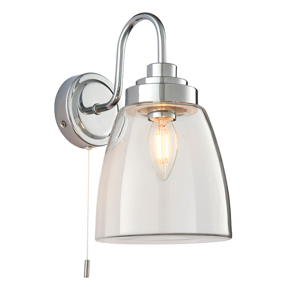 Ashbury 1Lt Bathroom Wall Light IP44 - Chrome
