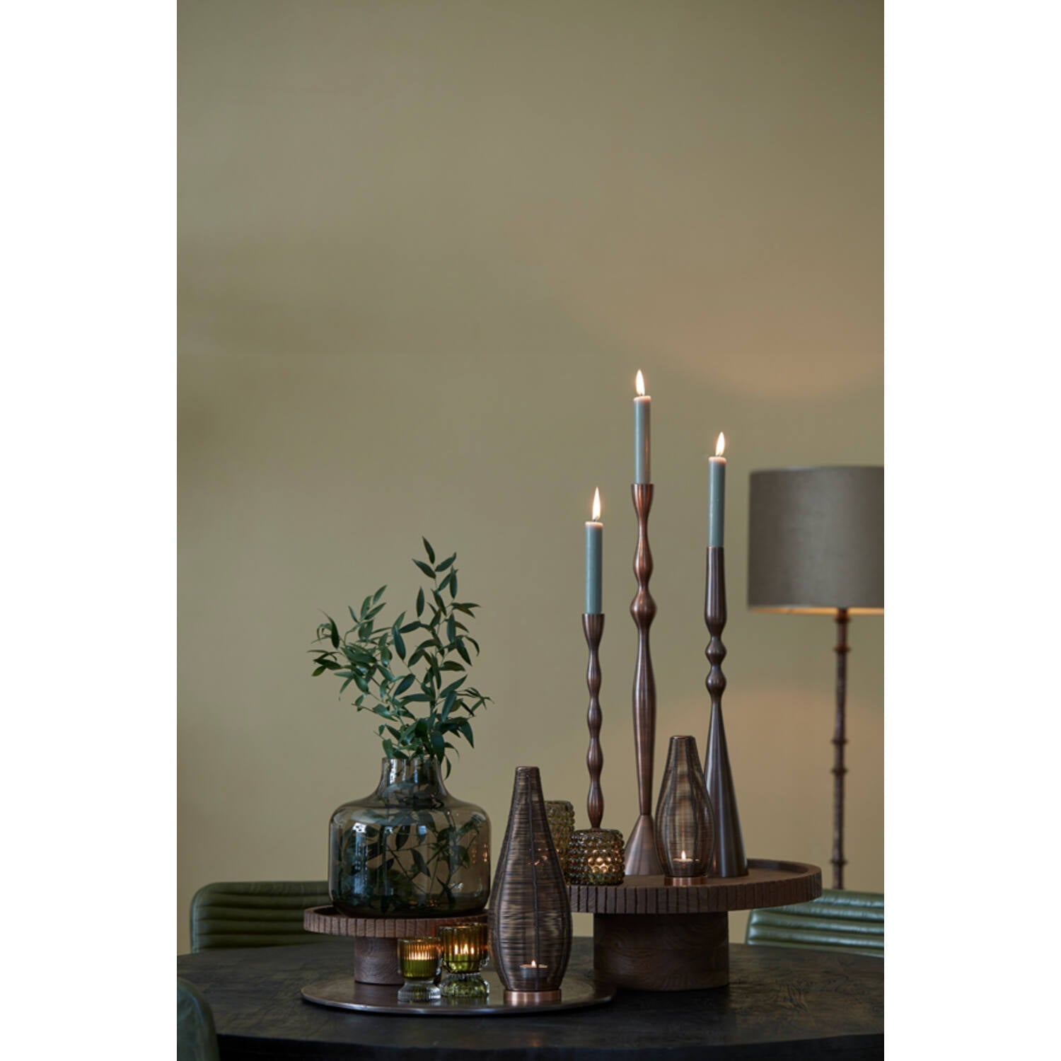 Suneka Medium Tealight - Antique Copper Finish