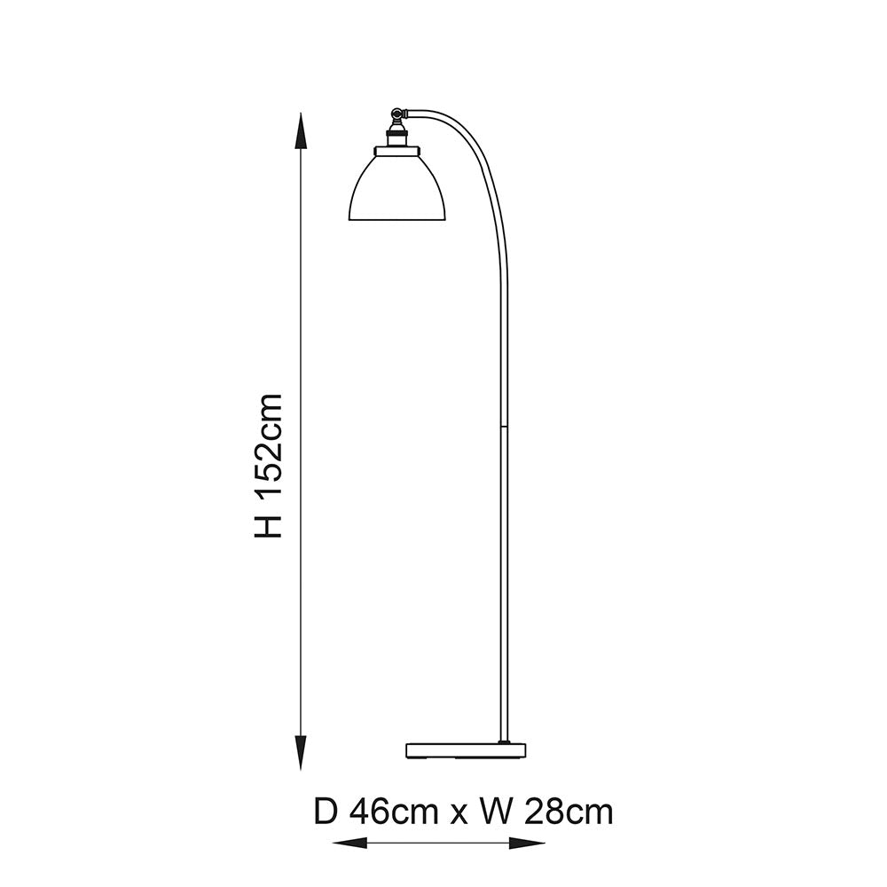 Bartley Task Floor Lamp - Various Finishes E27