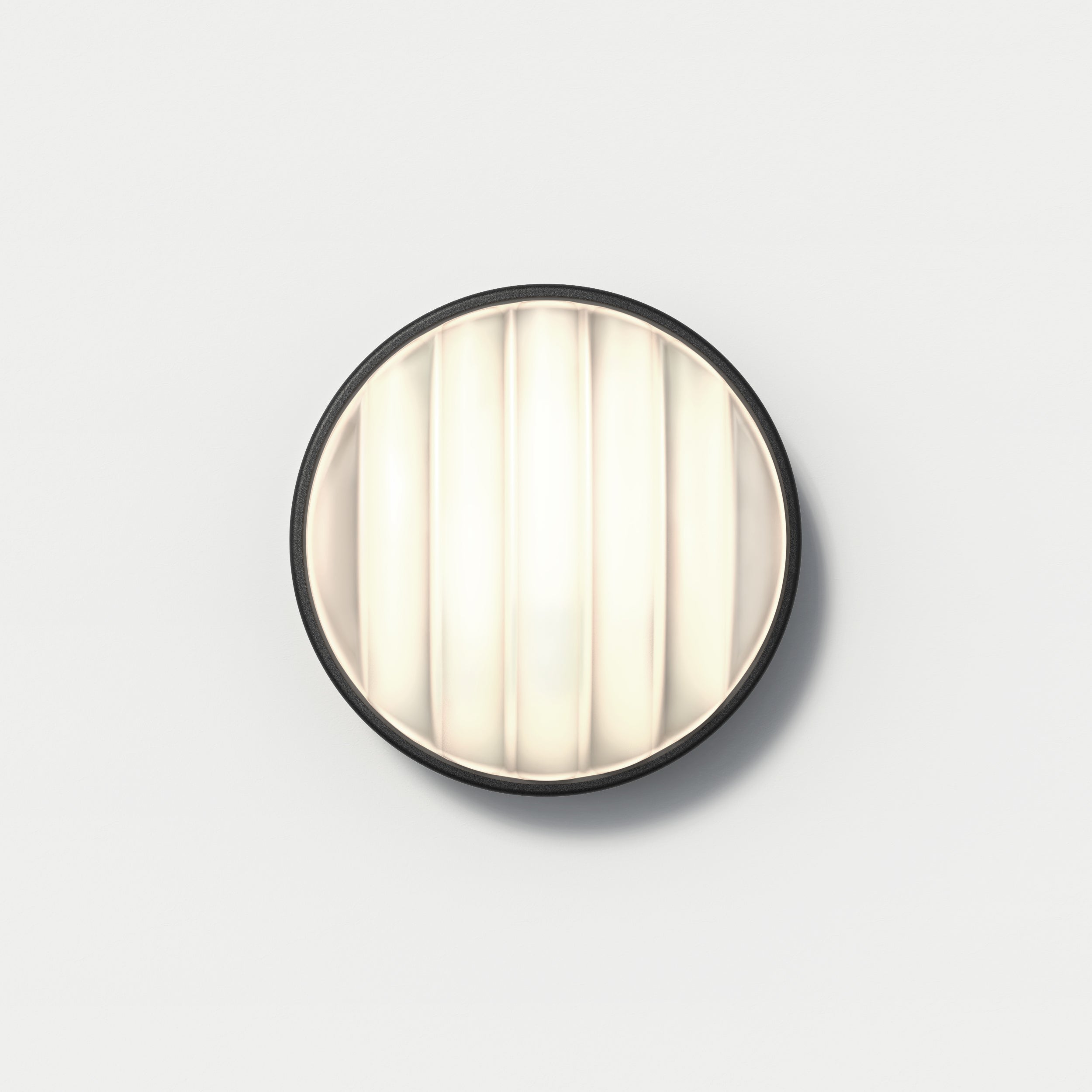 Montreal Round 220/300 Outdoor Wall Light- Black/ Brushed Stainless Steel
