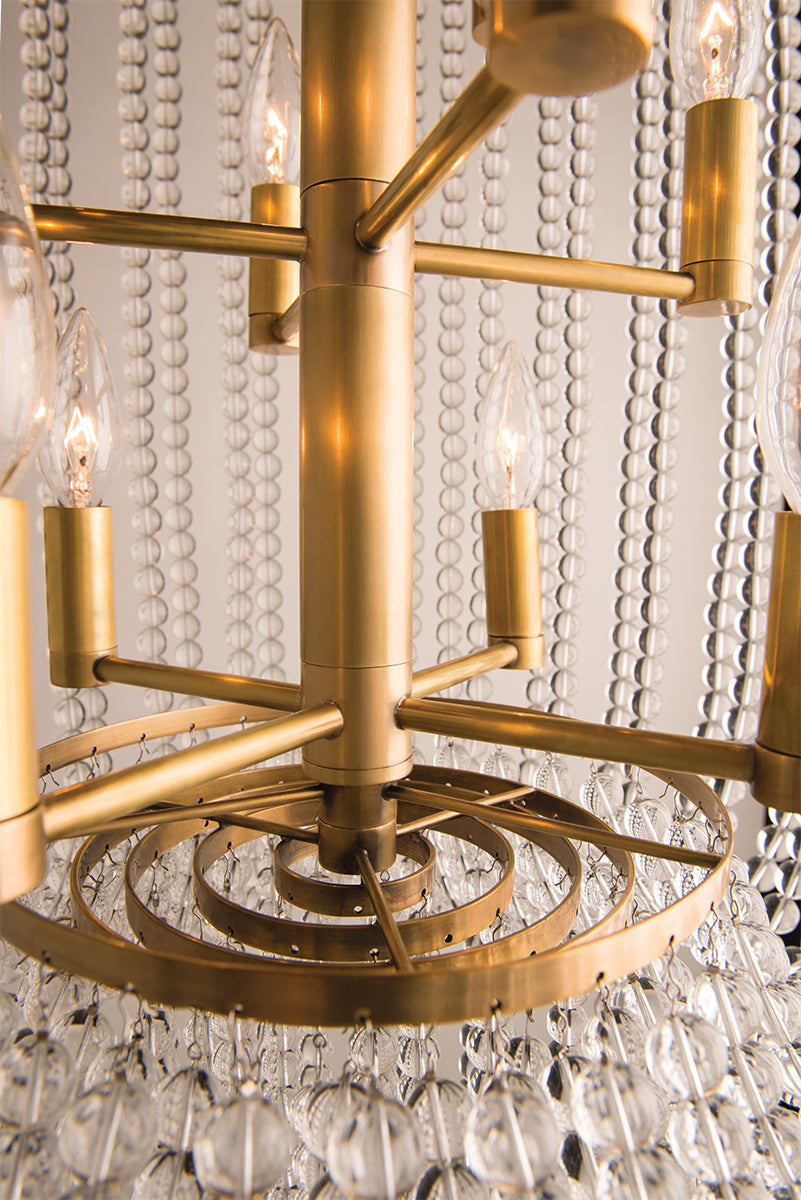 Royalton 6Lt Pendant- Polished Nickel/Aged Brass