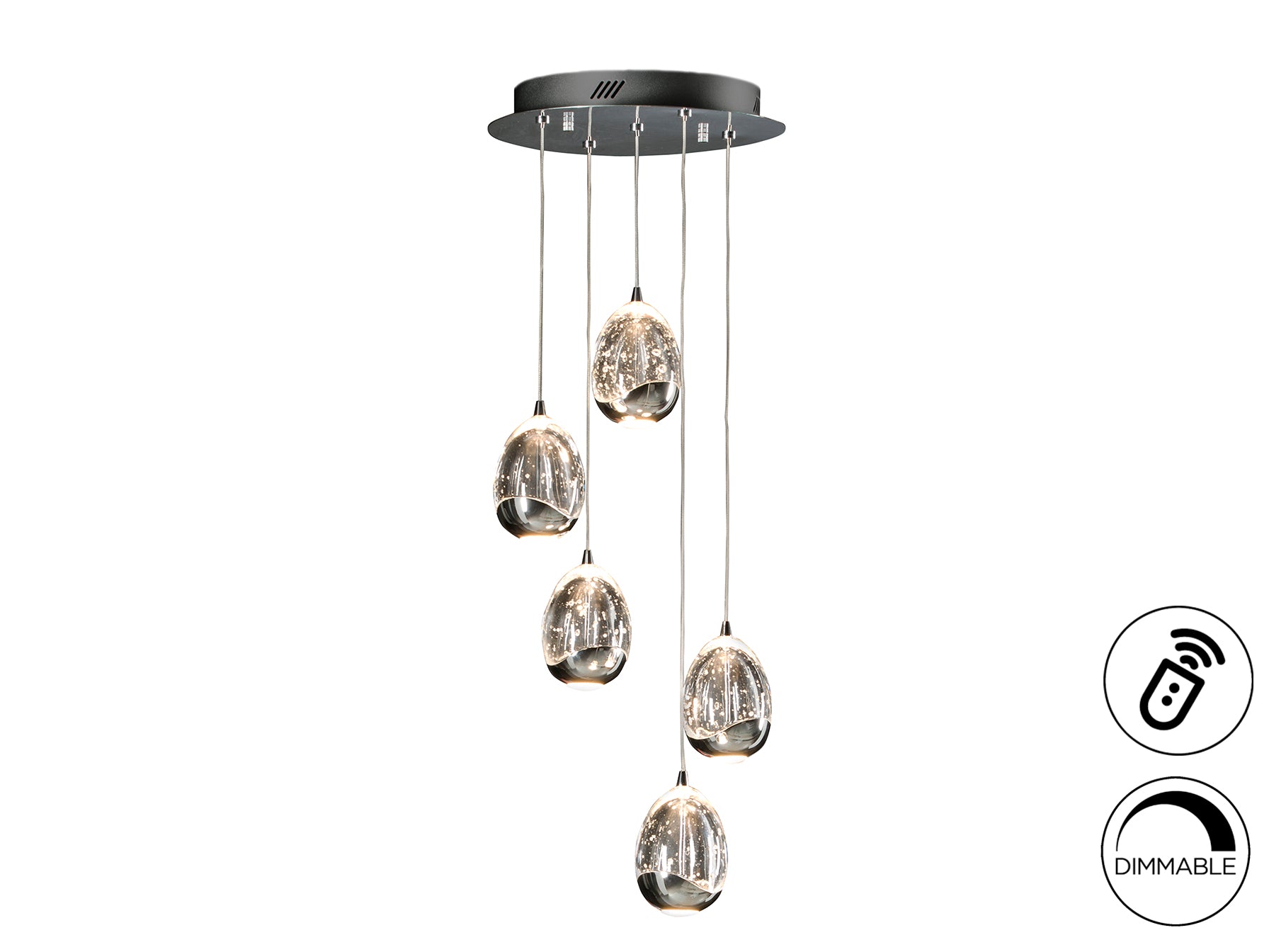 Rocio 5 LED Ceiling Light- Chrome/ Gold/ Black Finishes