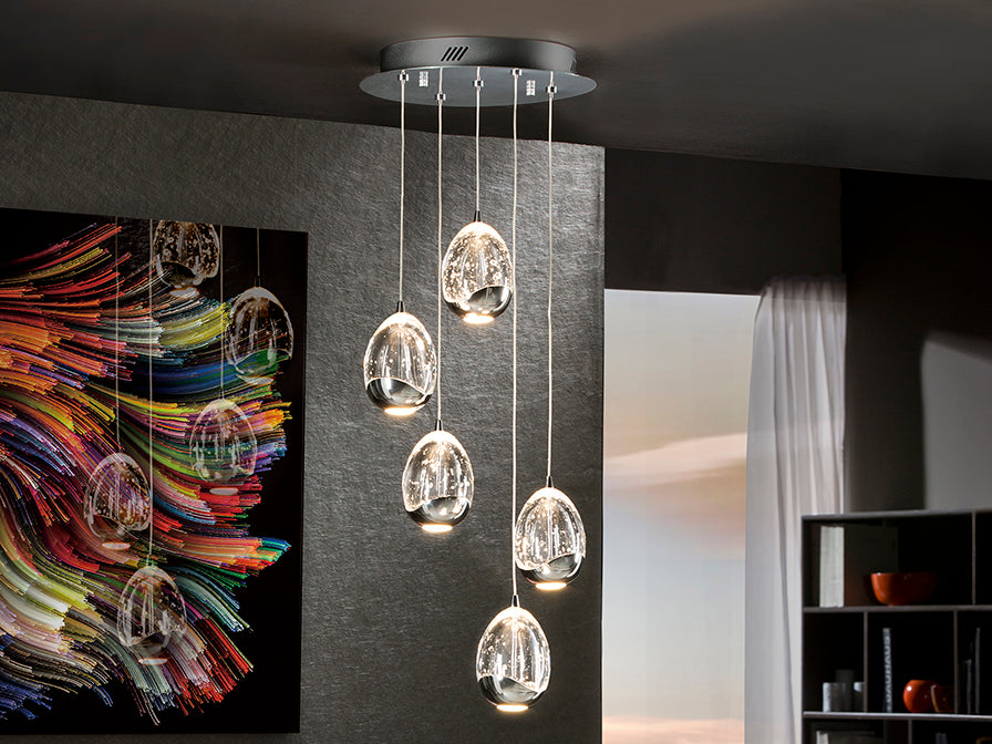 Rocio 5 LED Ceiling Light- Chrome/ Gold/ Black Finishes