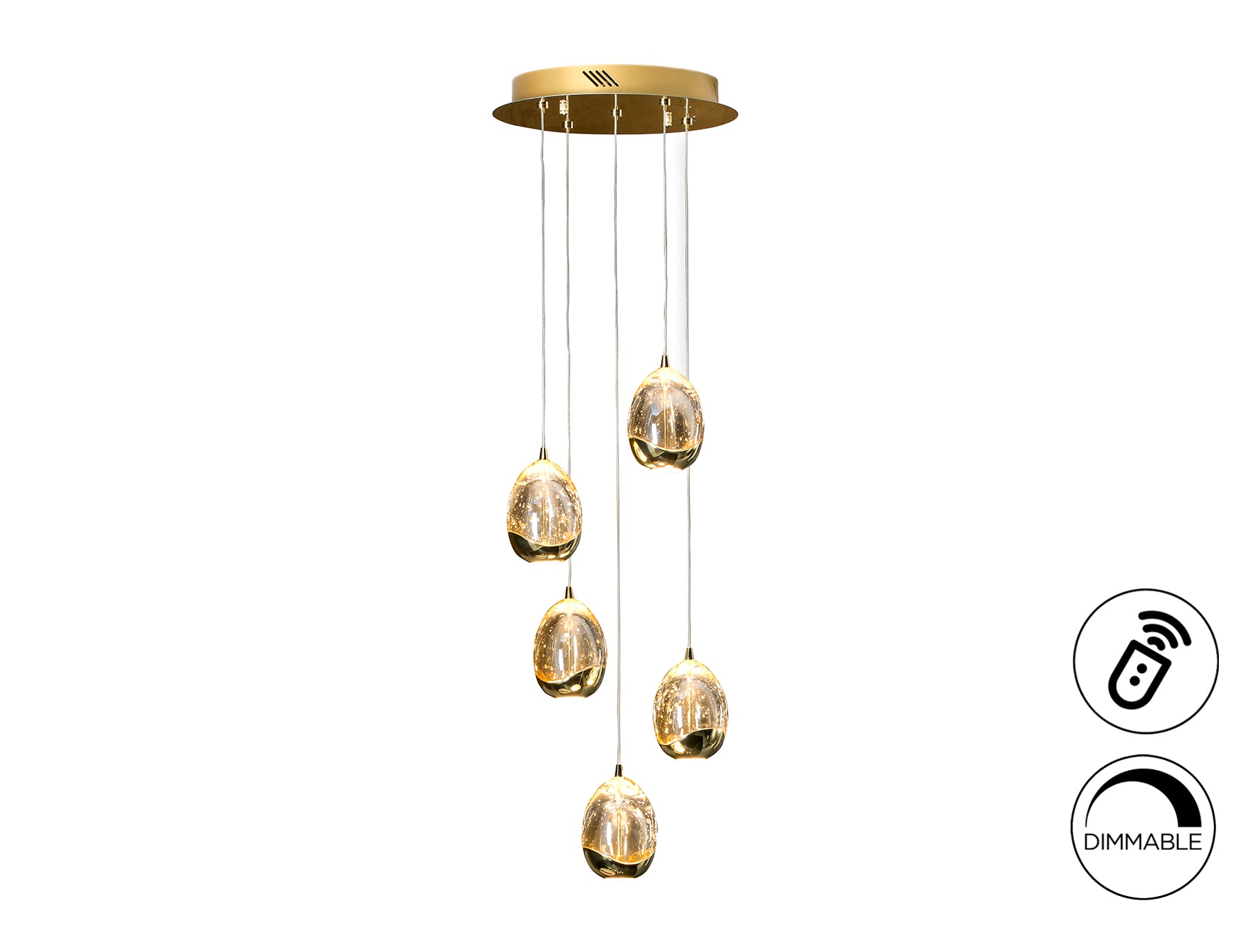 Rocio 5 LED Ceiling Light- Chrome/ Gold/ Black Finishes