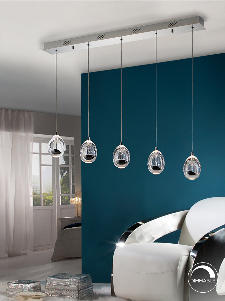 Rocio 5 Led Kitchen Light  Dimmable - Chrome/Gold Finish