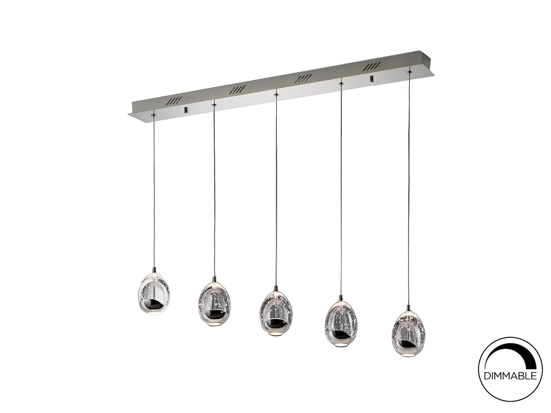 Rocio 5 LED Kitchen Table Island Light- Chrome/ Gold Finishes