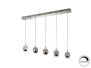 Rocio 5 LED Kitchen Table Island Light- Chrome/ Gold Finishes