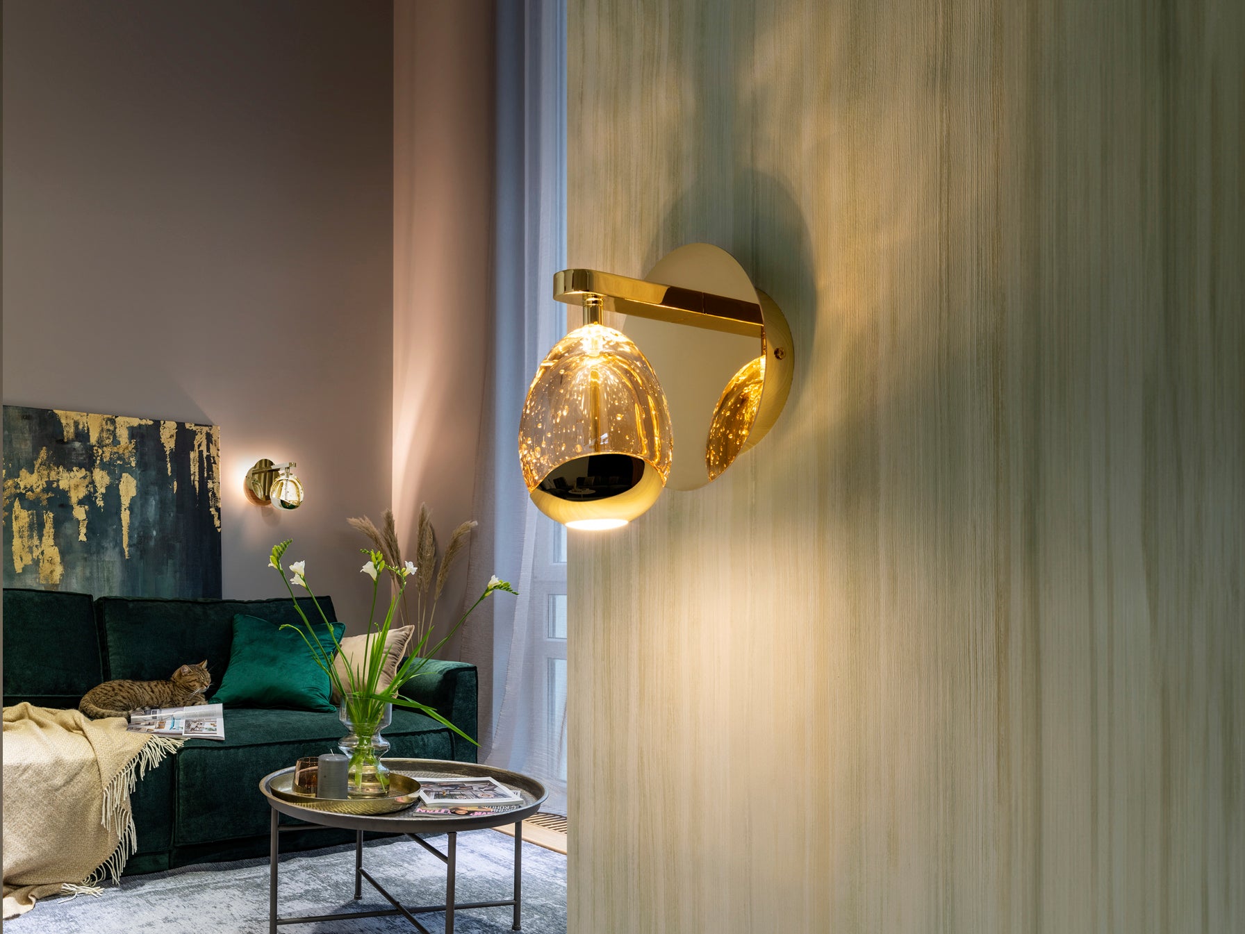 Rocio Wall Light-  Chrome/ Gold