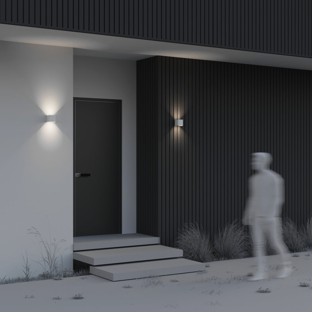 Fulton LED Up/Down Outdoor Wall Light- Black/ White Finishes