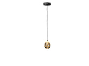 Rocio LED Single Pendant- Gold Black Finish