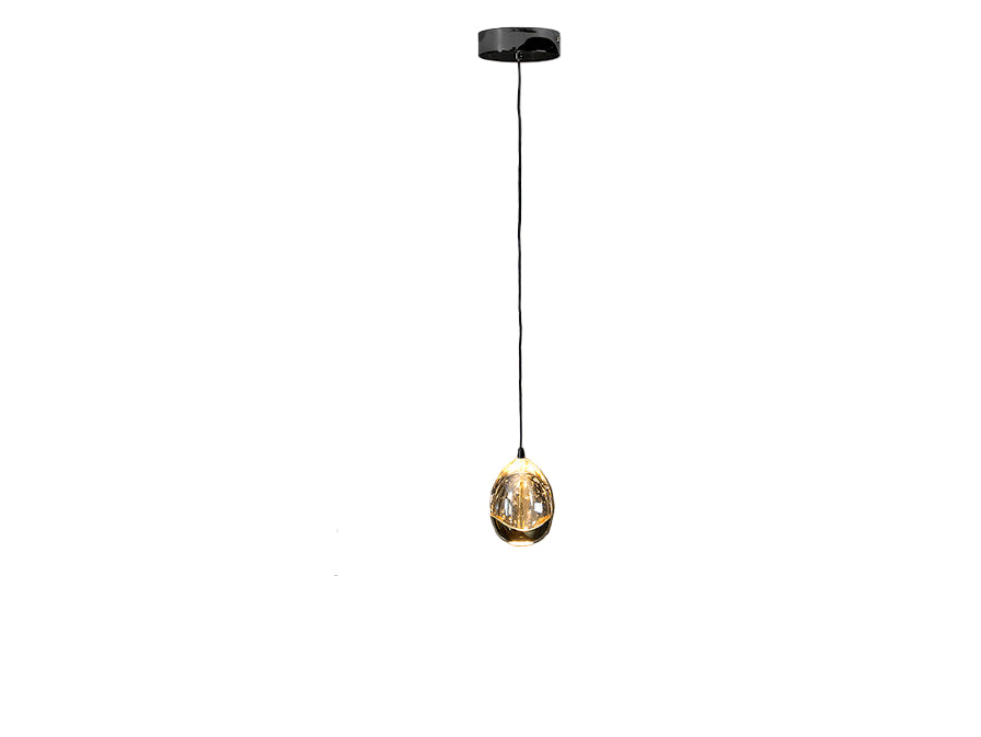 Rocio LED Single Pendant- Gold Black Finish