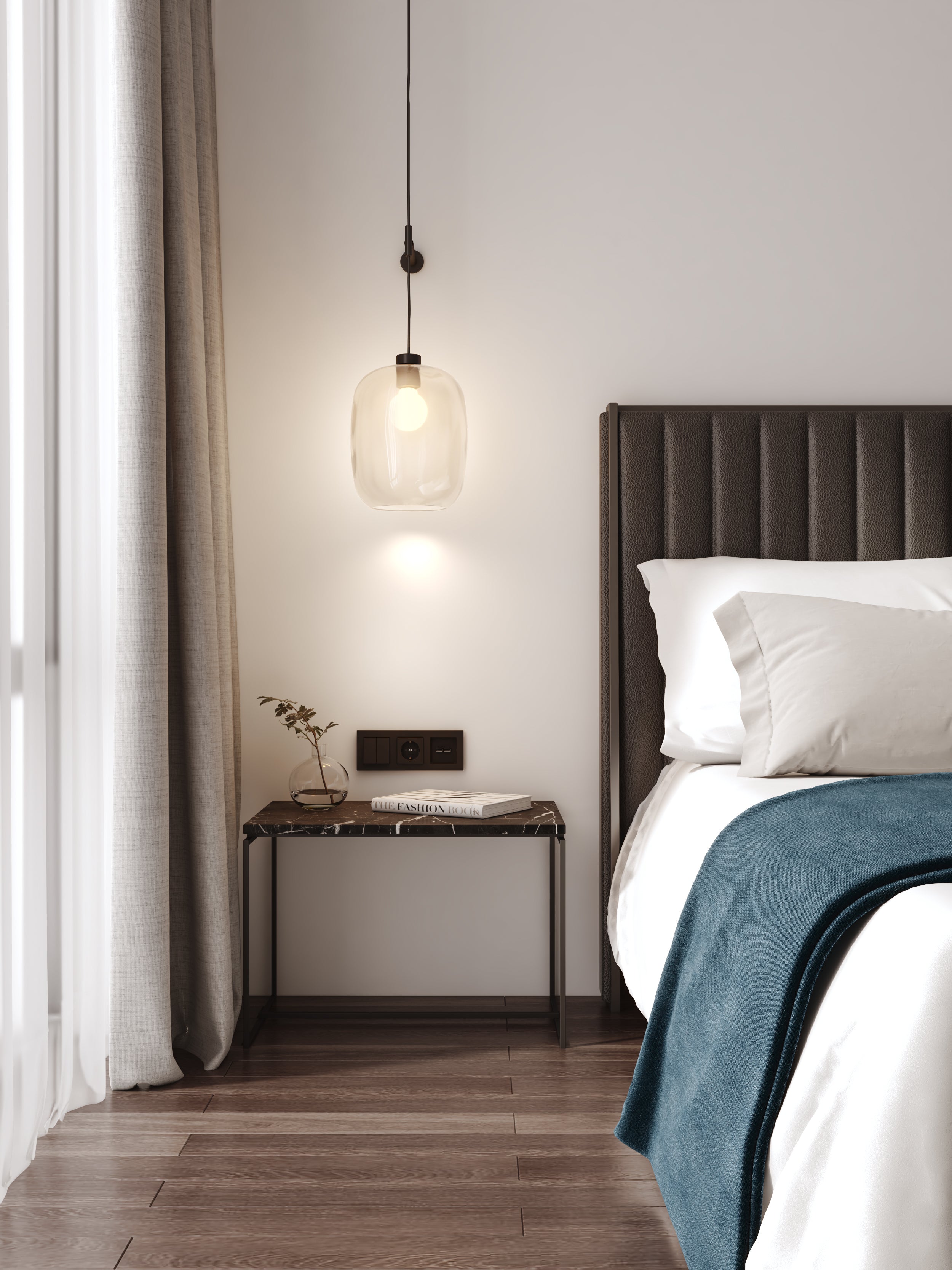 Curve Glass 220/285 Glass Shade