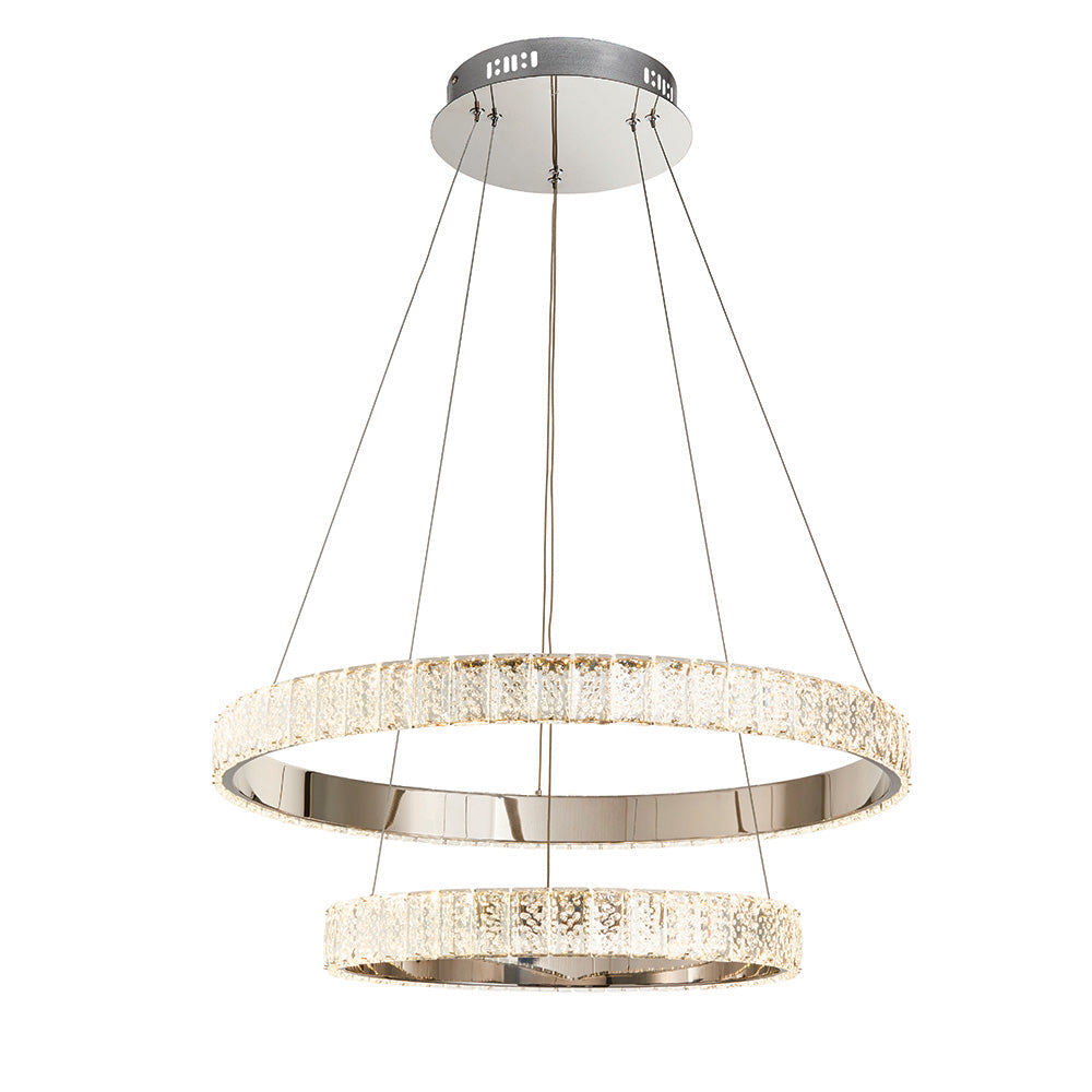 Seline 2Lt Crystal LED Ring pendant