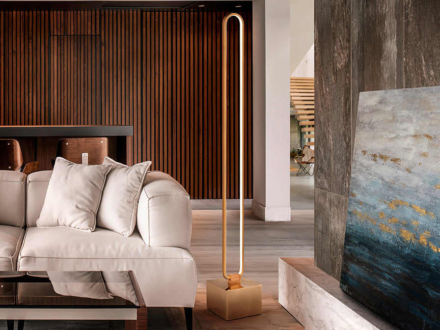 Colette Floor Lamp- Rose Gold
