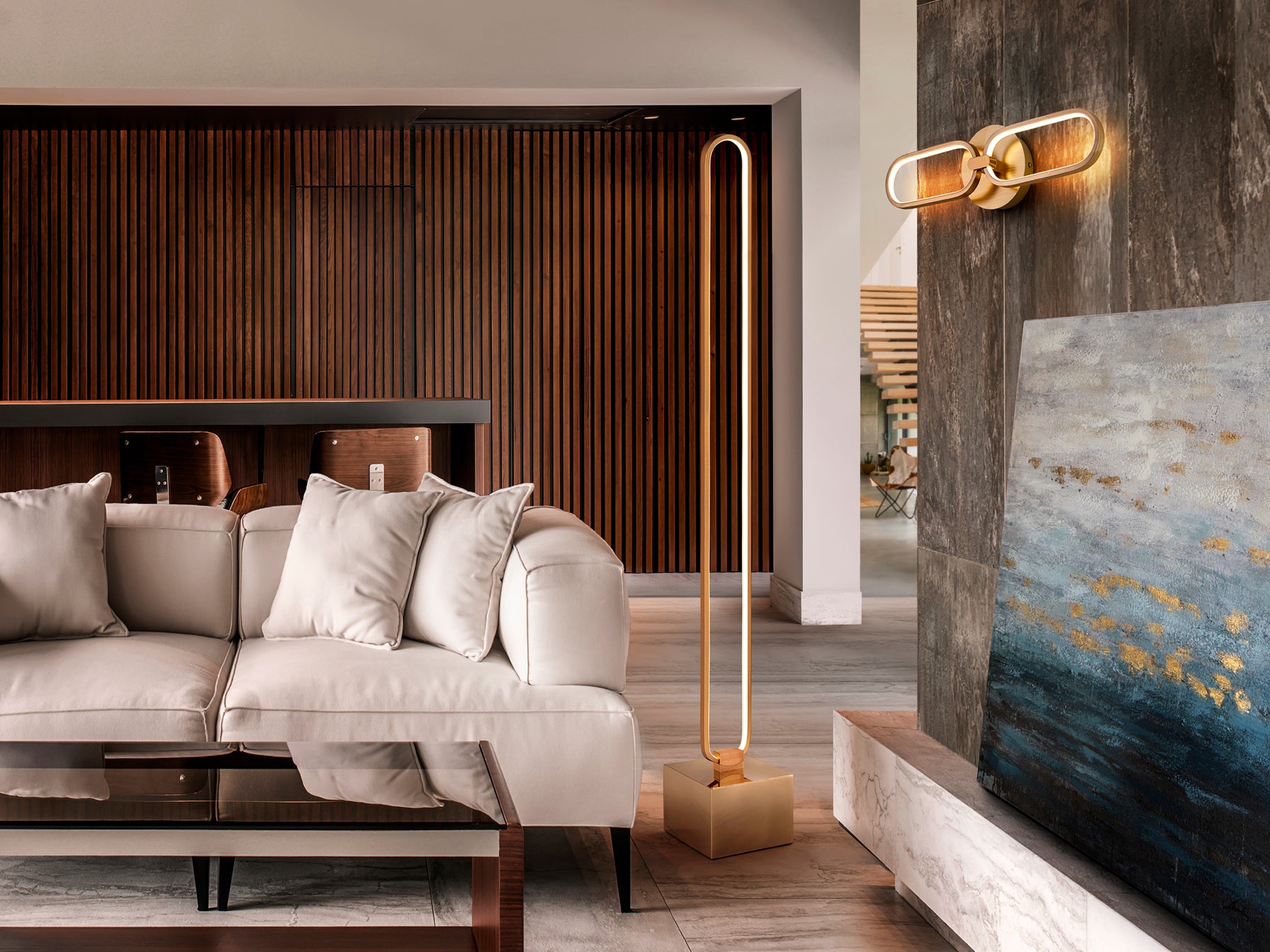 Colette Floor Lamp- Rose Gold