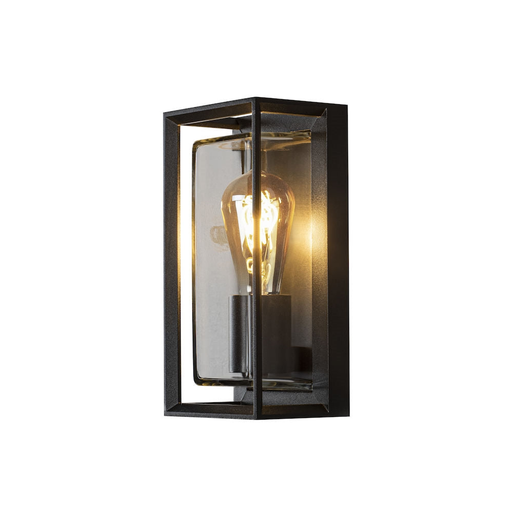 Brindisi Medium/Large Wall Black & Clear E27 Ip54