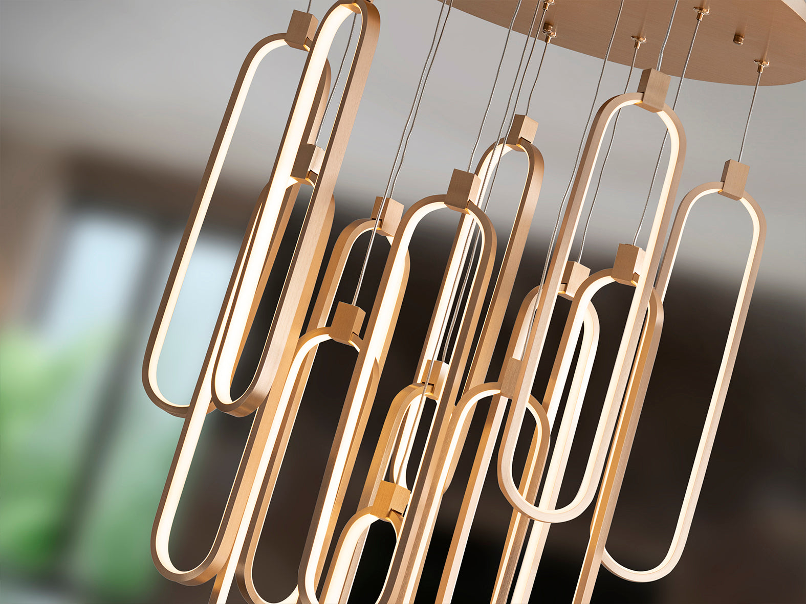 Colette 14Lt Ceiling Light Dimmable- Rose Gold & Black & Rose Gold Finishes