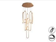 Colette 14Lt Ceiling Light Dimmable- Rose Gold & Black & Rose Gold Finishes