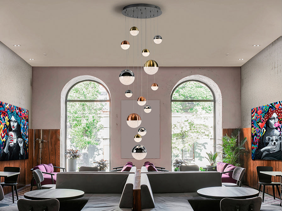 Sphere 14Lt Dimmable Led Ceiling Light- Various Finishes