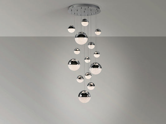 Sphere 14L LED Cluster, Dimmable, 3m / 5m Length - Chrome