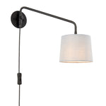 Dalton Wall Plug In Light - Matt Black E14