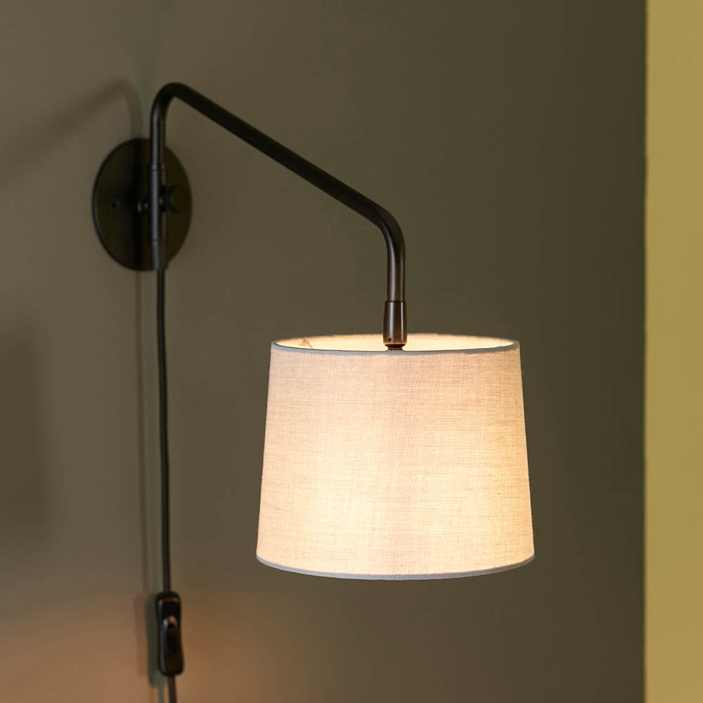 Dalton Wall Plug In Light - Matt Black E14