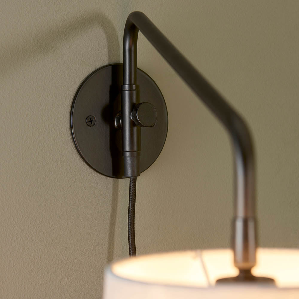 Dalton Wall Plug In Light - Matt Black E14