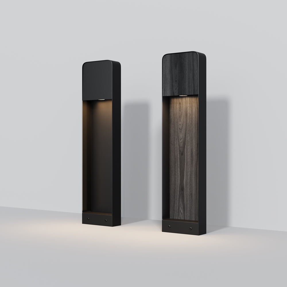 Porte Landscape LED Bollards lighting- Black/ Wood Finish