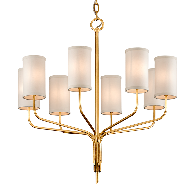 Juniper 6/8/10Lt Chandelier - Gold Leaf