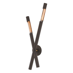 Hendrix Crossed 2Lt Wall Sconce - Bronze