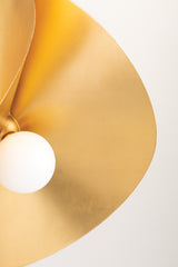 Peony 1Lt Small Pendant- Gold/ Silver