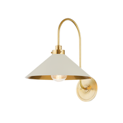 Clivedon 1Lt Wall Sconce - Aged Brass