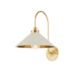 Clivedon 1Lt Wall Sconce - Aged Brass