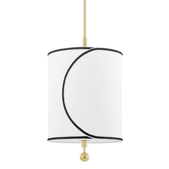 Zara 1Lt Small Pendant - Aged Brass
