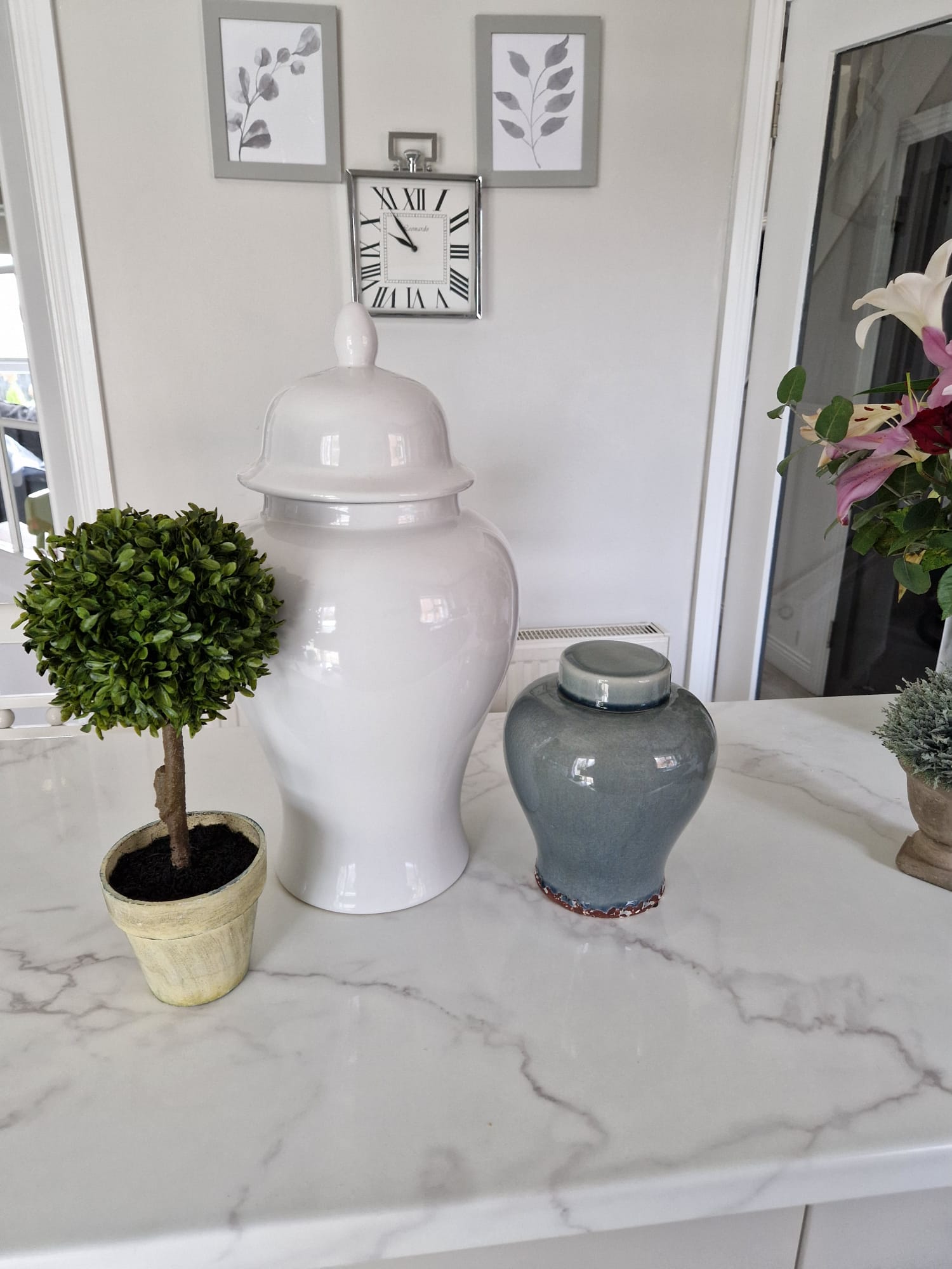 Boxwood Ball Shrub in Brown Pot