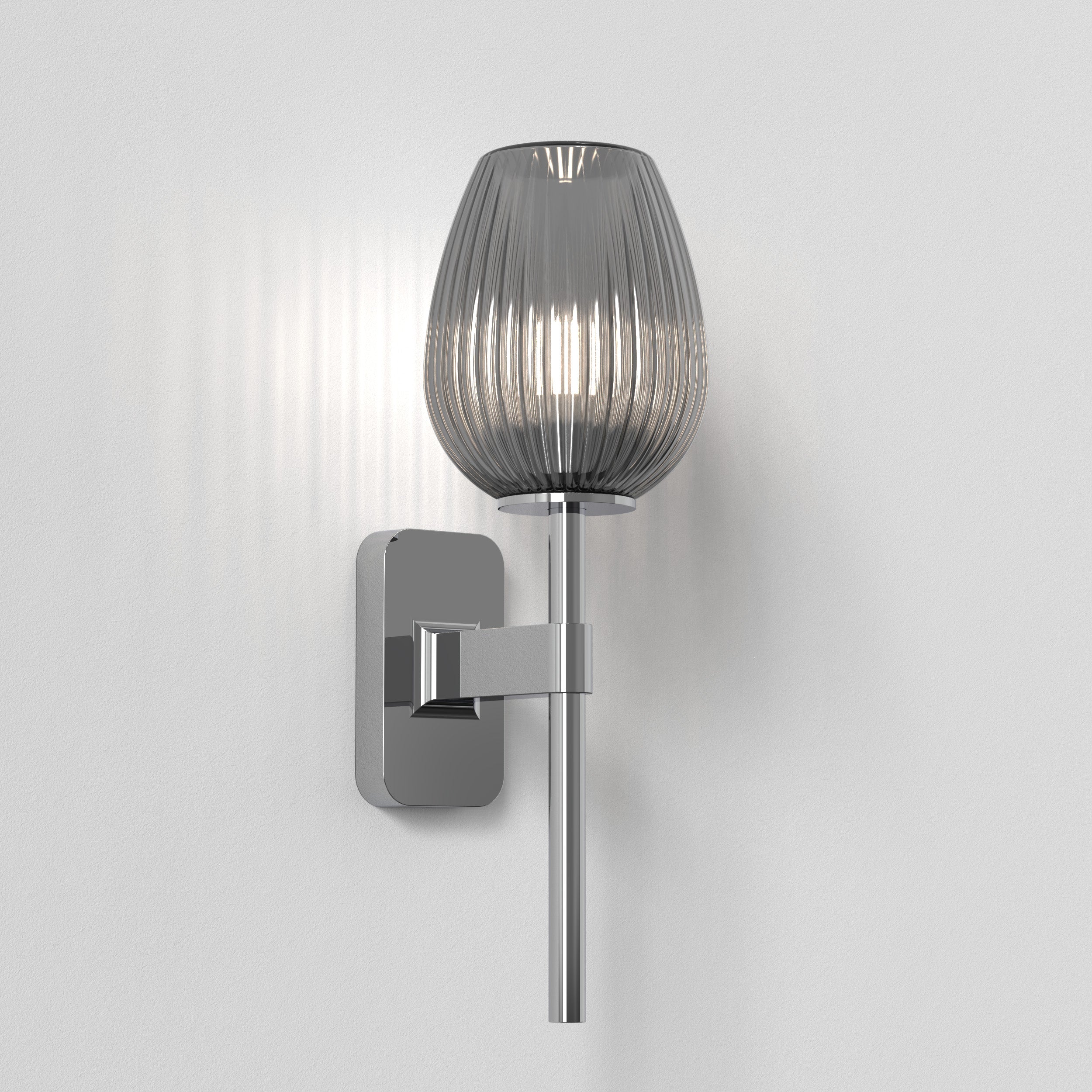 Tacoma Tulip Ribbed Glass
