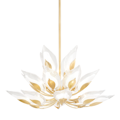 Blossom 10/20Lt Chandelier - Gold Leaf