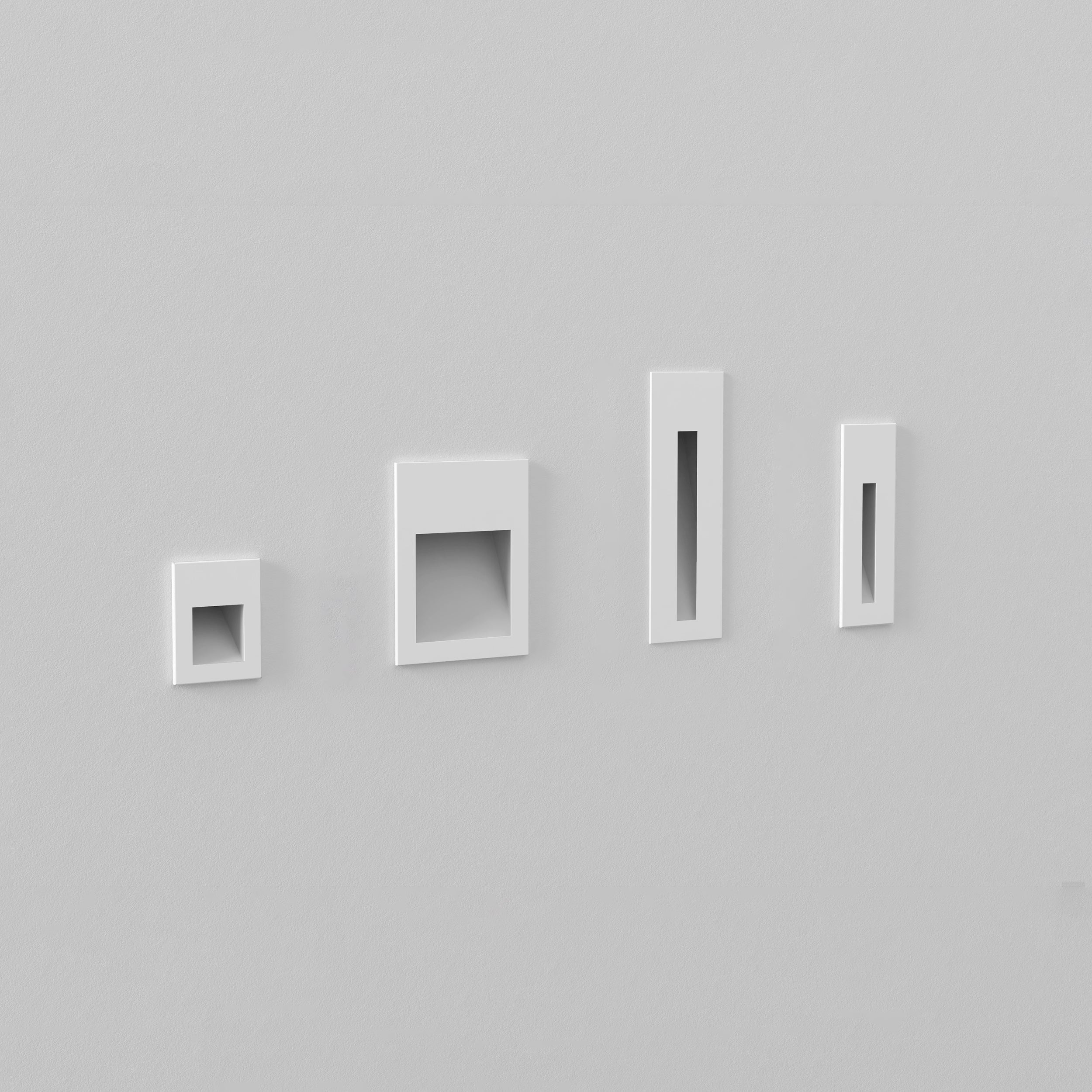 Borgo Recessed Wall Light Integrated LED IP65 Various Types - Matt White Finish