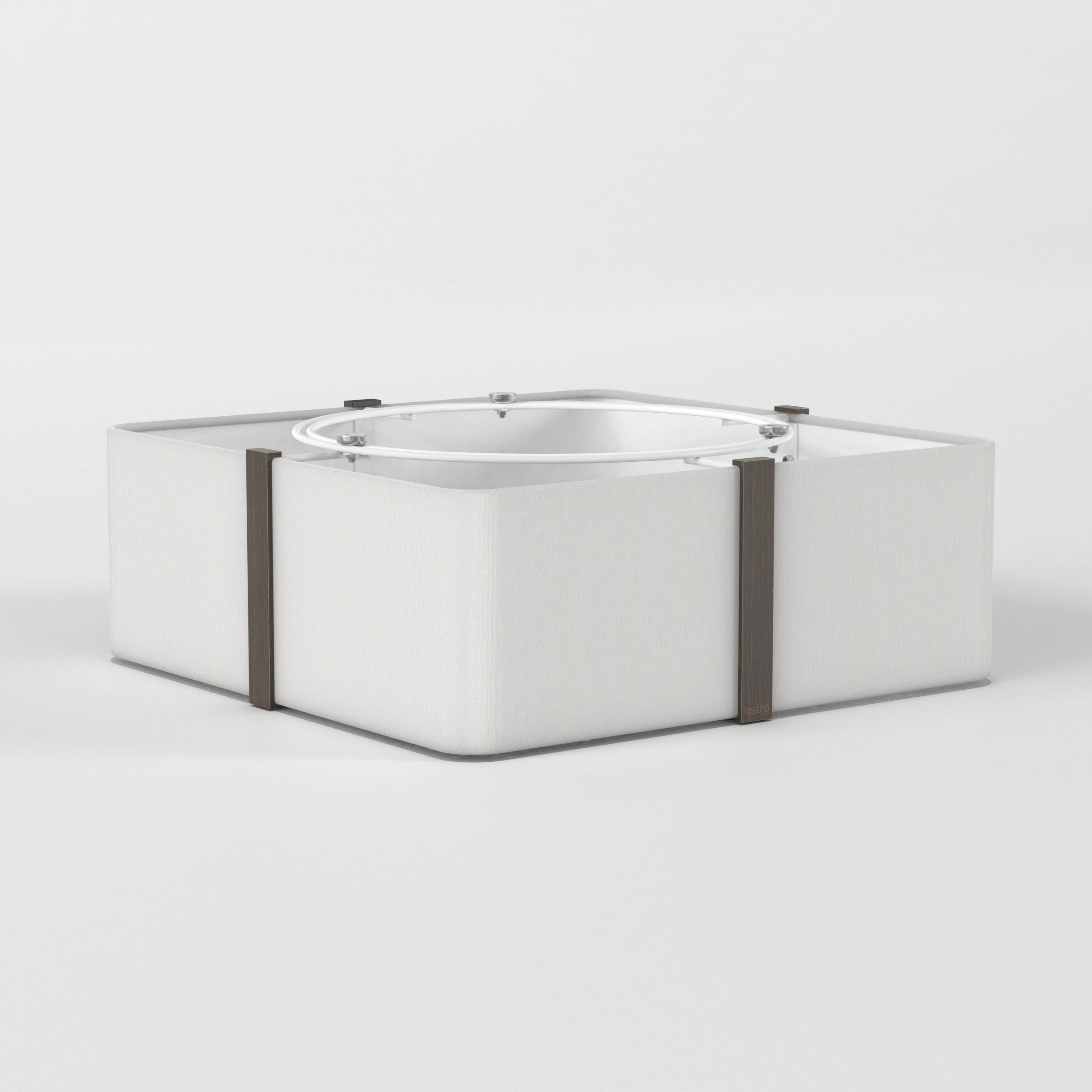 Elba Square 350/500 Shade- White/ Putty Finishes