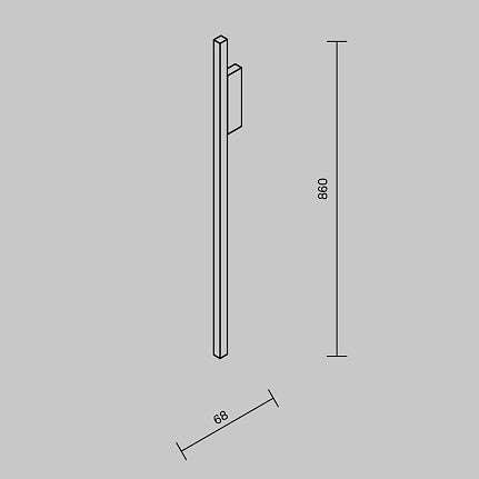 Halo LED Linear Wall Light - Brass/Black